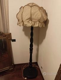 LAMPADA DA TERRA VINTAGE LEGNO MOGANO