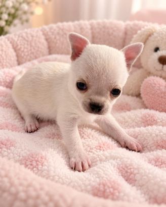 Chihuahua bianco crema femmina pedigree ENCI