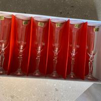 Set 6 flute in cristallo M.A.N.