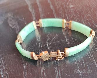 Bracciale oro 14k  585 Giada