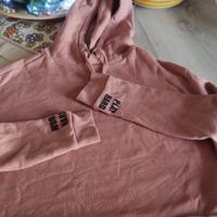 felpa rosa con cappuccio 