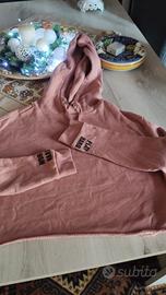 felpa rosa con cappuccio 