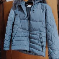 Piumino marca Pregiò couture celeste polvere 