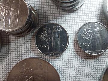 Lotto di 30 monete da 100 lire Minerva 2 Tipo '90