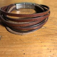 Fossil polsiera in cuoio