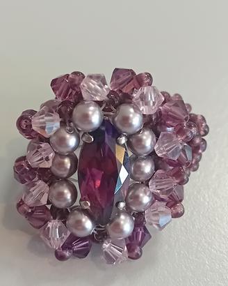 ANELLO DONNA INTRECCIATO VIOLA