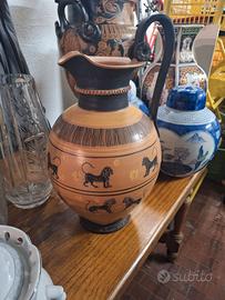 Vaso in ceramica stile etrusco a figure nere