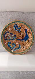 piattino dipinto e lavorato a mano 