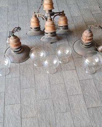 serie di lampadari antichi