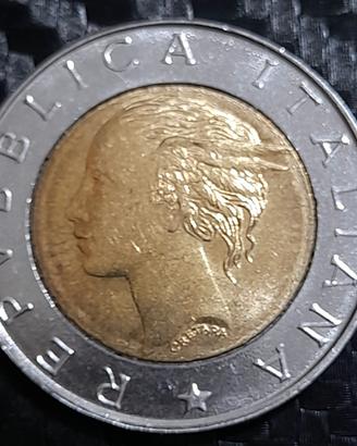 moneta da  500 lire del 1997  polizia di stato 