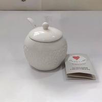 Elegante zuccheriera in porcellana bianc