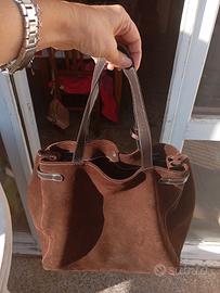 Borsa scamosciata 