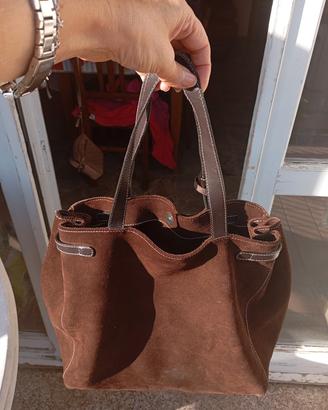 Borsa scamosciata 