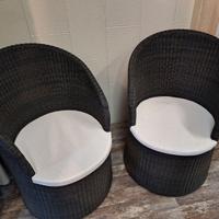 divanetto+ poltrone per esterno 