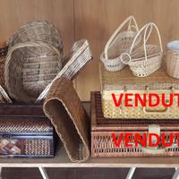 Ceste, cestini, valigie di vimini