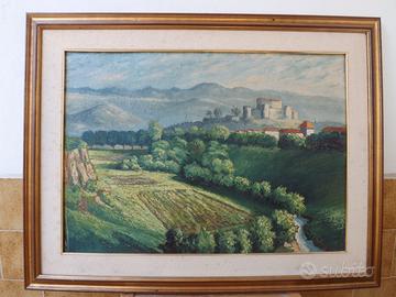 QUADRO ANNI 70  PAESAGGIO GORIZIA - COMINO