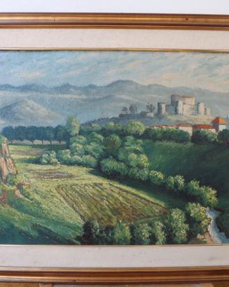 QUADRO ANNI 70  PAESAGGIO GORIZIA - COMINO