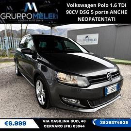VW Polo 1.6 TDI 90CV AUTOMATICA DSG ANCHE NEOPATEN