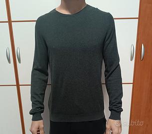 Maglione Celio Grigio Antracite con Gomitiere - M
