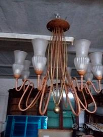 Coppia di lampadari vintage