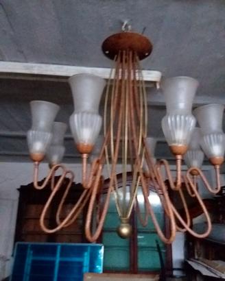 Coppia di lampadari vintage
