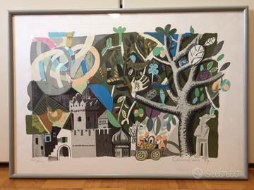 Litografia a colori carta, Riccardo Schweizer 1987