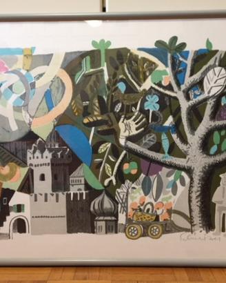 Litografia a colori carta, Riccardo Schweizer 1987