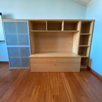 IKEA Parete attrezzata TV soggiorno salotto legno