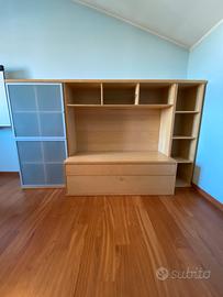 IKEA Parete attrezzata TV soggiorno salotto legno