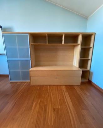 IKEA Parete attrezzata TV soggiorno salotto legno
