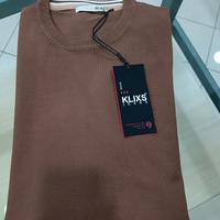 Maglione uomo girocollo marrone Klixs 