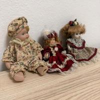 Bambole di porcellana vintage – come nuove, 10 cm
