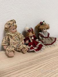 Bambole di porcellana vintage – come nuove, 10 cm