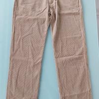 Pantalone in velluto Conbipel, tg 48, colore beige