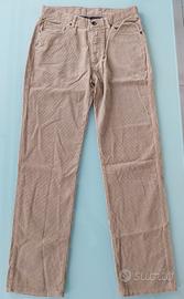 Pantalone in velluto Conbipel, tg 48, colore beige