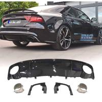DIFFUSORE AUDI A7 16-18 LOOK RS7 TERMINALI DI SCAR