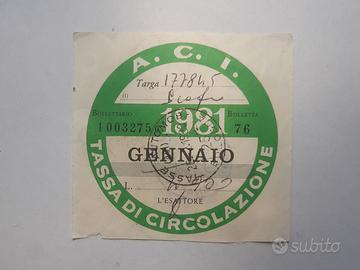FIAT 500 Bollo Tassa di Circolazione