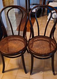 Coppia di Sedie d'Epoca in Stile Thonet