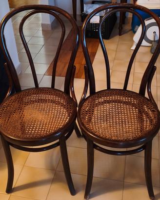 Coppia di Sedie d'Epoca in Stile Thonet