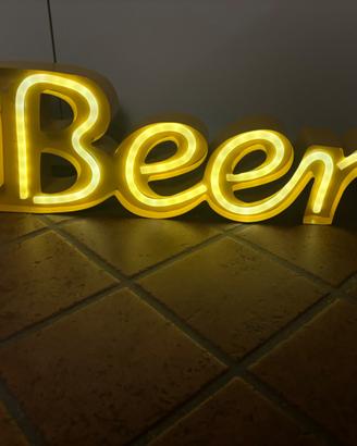 Lampada scritta BEER