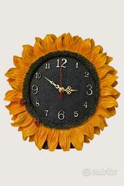 Orologio da parete girasole in resina 3D 30 cm