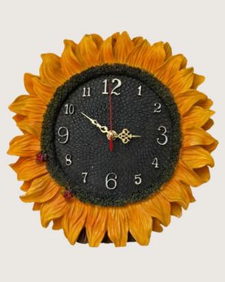 Orologio da parete girasole in resina 3D 30 cm
