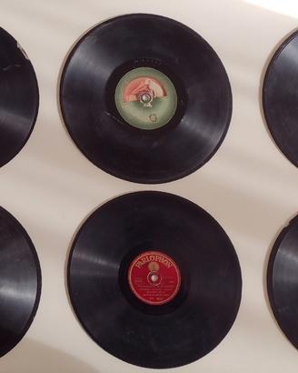 6 vinili 78 giri da grammofono del 900