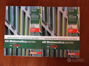 libri matematica verde 4A e 4B Zanichelli