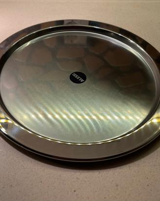 Alessi Vassoio rotondo inox 18/10 argento lucido
