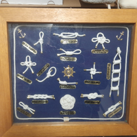 Quadro teca artigianale NUOVO con nodi