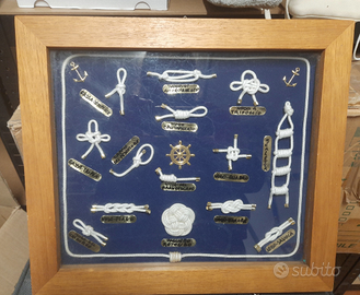 Quadro teca artigianale NUOVO con nodi