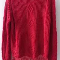 Maglione rosso elegante natalizio 