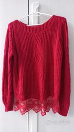 Maglione rosso elegante natalizio 
