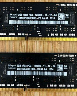 HYNIX 2x2GB KIT DDR3 RAM SODIMM PC3-12800 204 pin